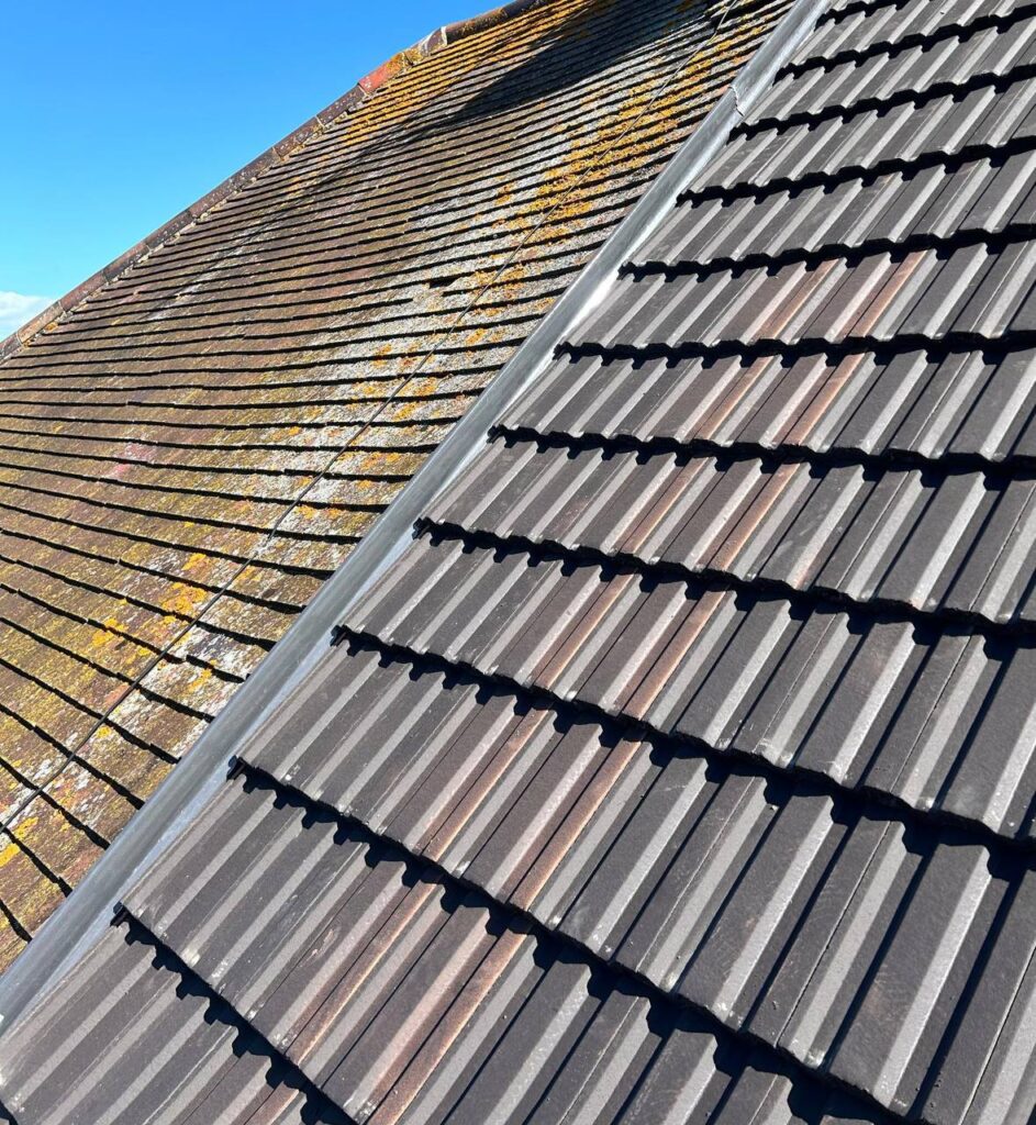 This is a photo of a roof installation being carried out in Hethersett. Installation carried out by Hethersett Roofing Services