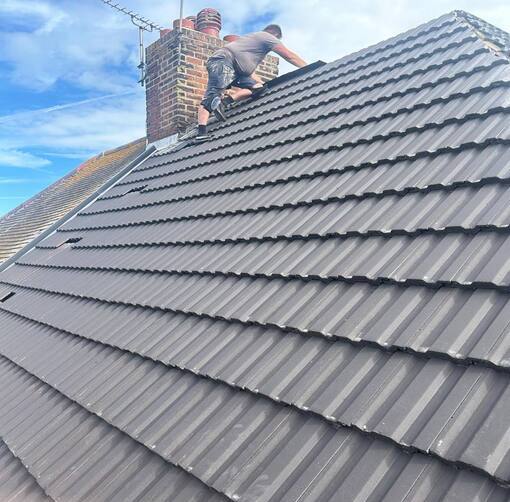 Hethersett Roofing Services 11 This is a photo of a new roof being installed in Hethersett. Installation carried out by Hethersett Roofing Services