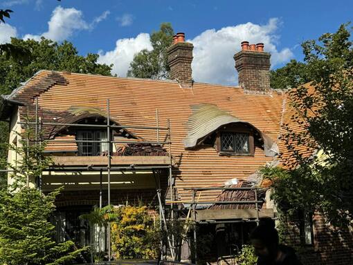 Hethersett Roofing Services 5 This is a photo of a roof being repaired in Hethersett. Installation carried out by Hethersett Roofing Services